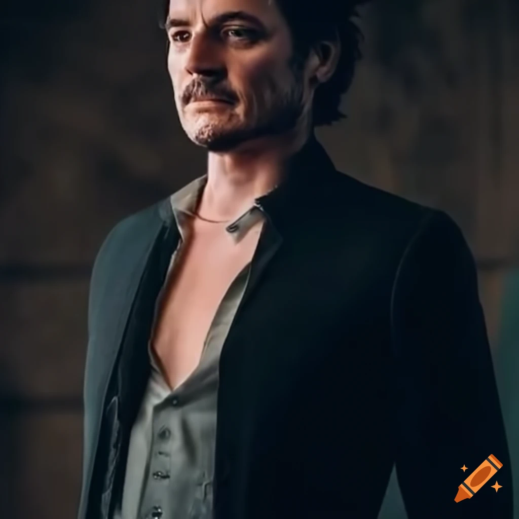 Trans icon igor pedro pascal on his ship on Craiyon