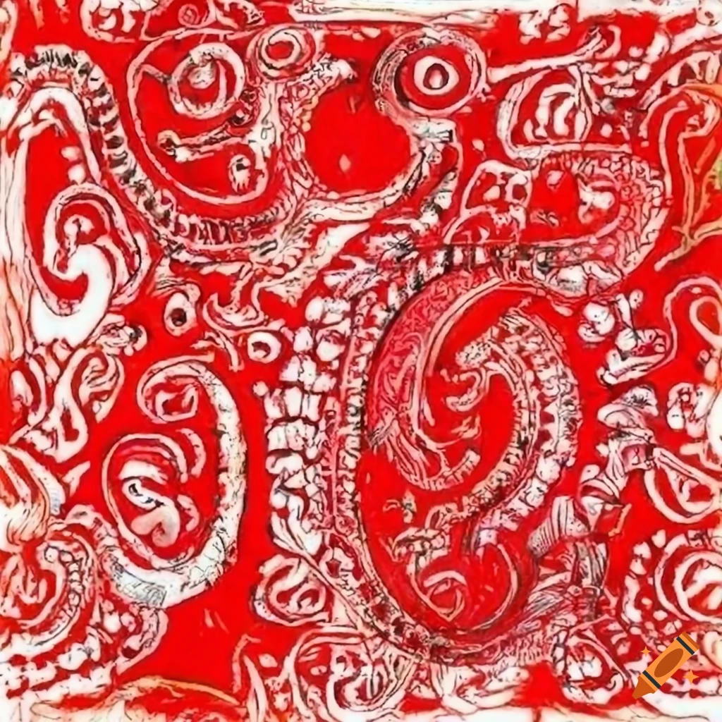 Japanese red hieroglyph
