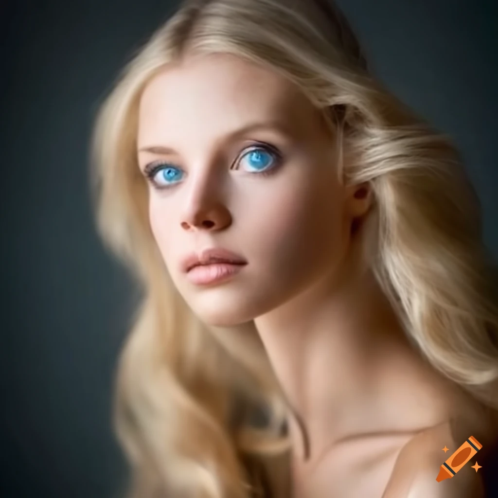 Beautiful Blonde Woman With Blue Eyes On Craiyon 