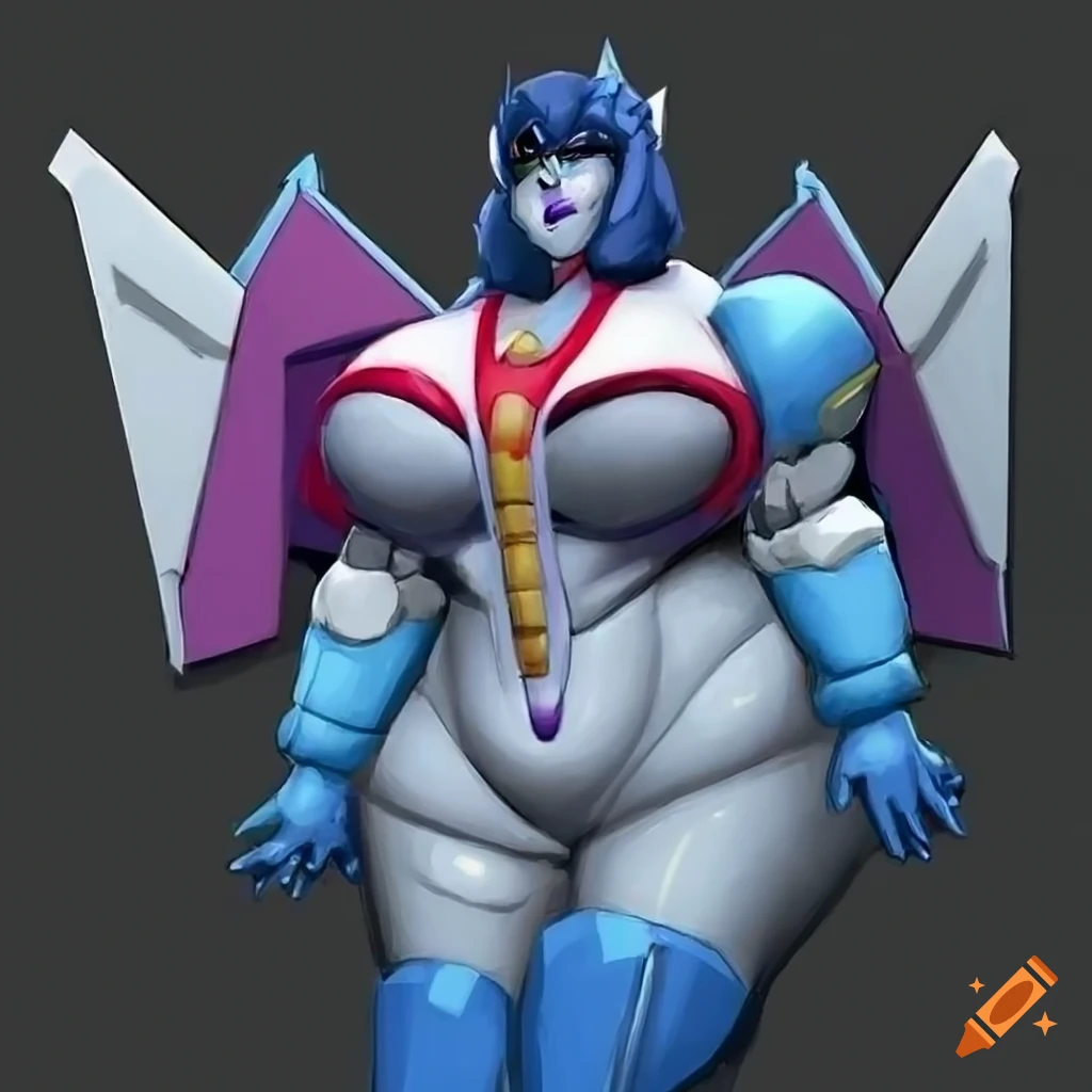 Pinup of female Starscream character