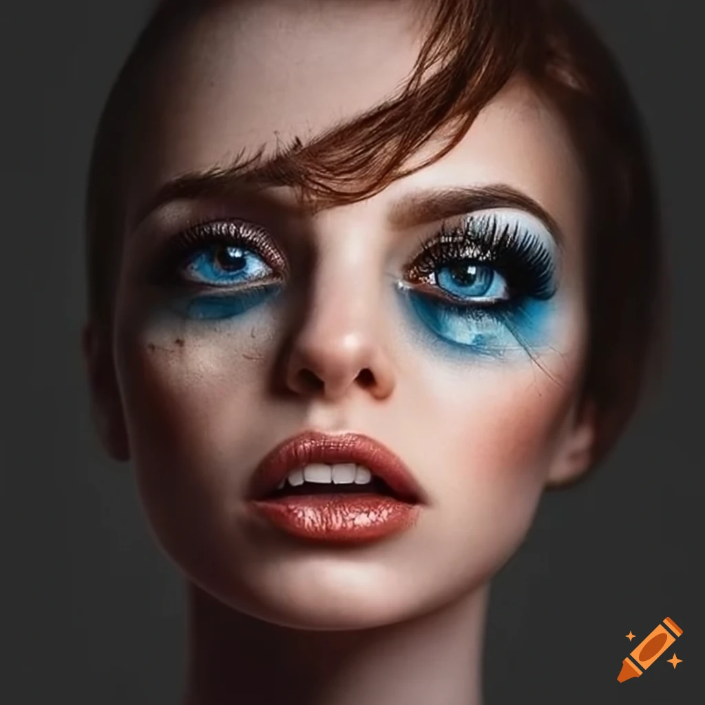 Woman with eyes shaped like camera lenses on Craiyon