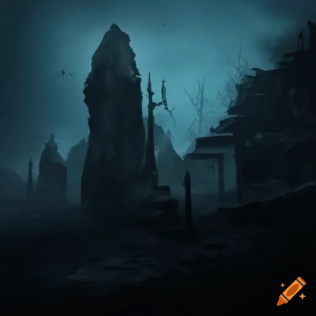 Desolate cold wasteland
