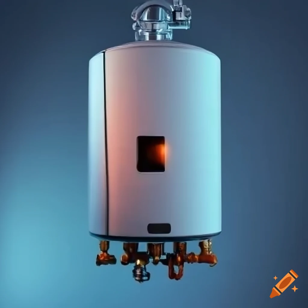 Disconnected electric water heater on Craiyon