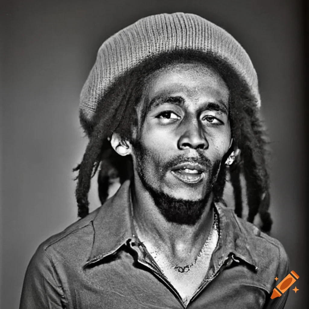 Bob marley wearing a beanie on Craiyon