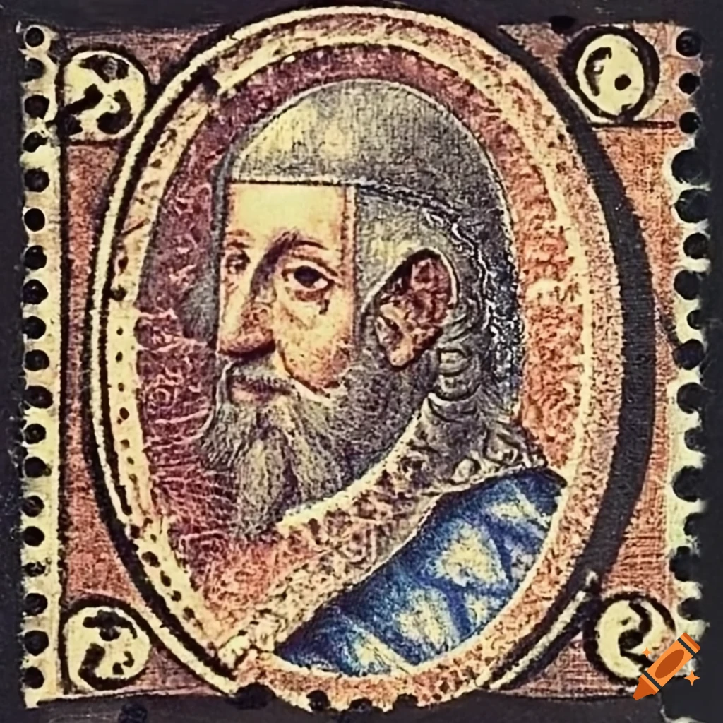 Medieval postage stamp