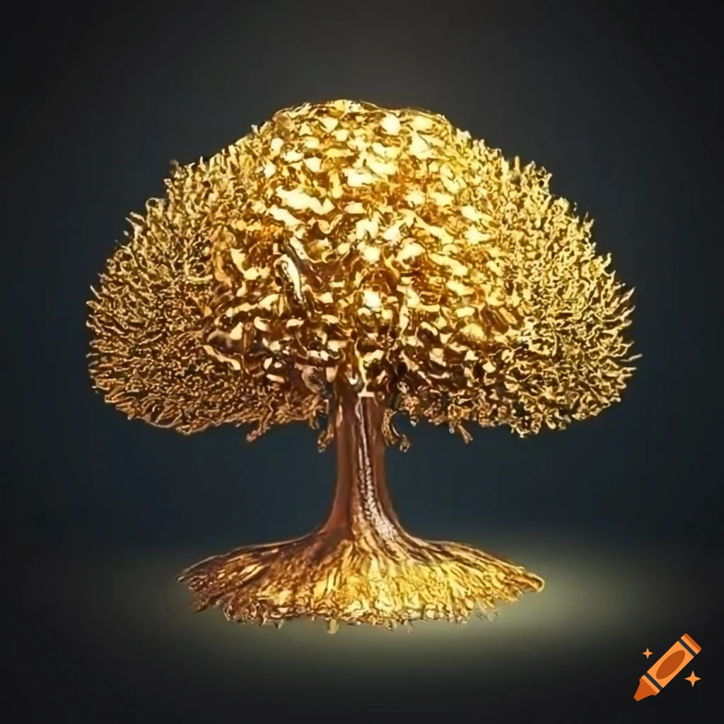 Golden tree of abundance on Craiyon