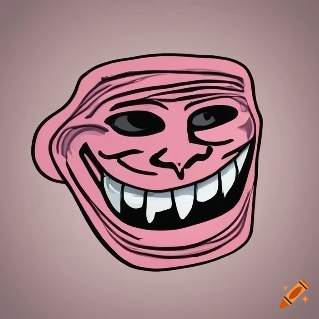 meme troll face on Craiyon