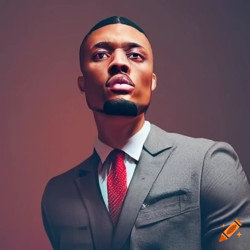 Damian lillard seated at a restaurant table in a suit and glasses on