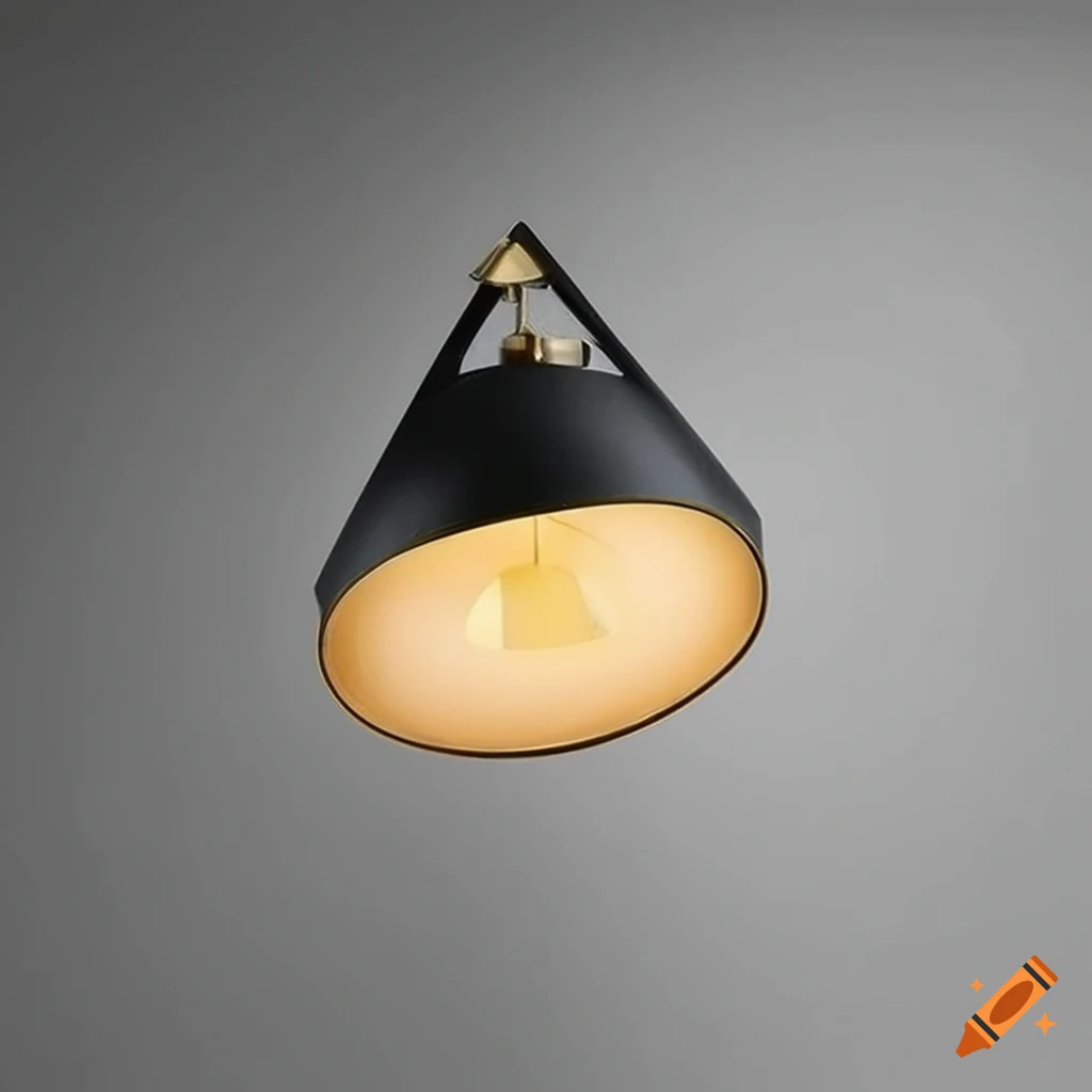 Art deco wall lamp with matte black and gold accents on Craiyon