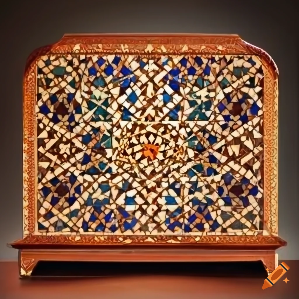 Arabic mosaicstyle backgammon table on Craiyon