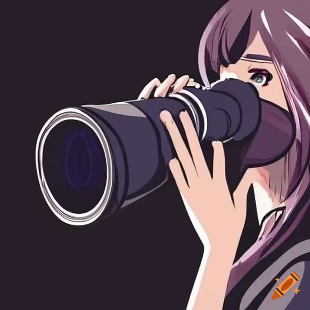 Person looking through binoculars