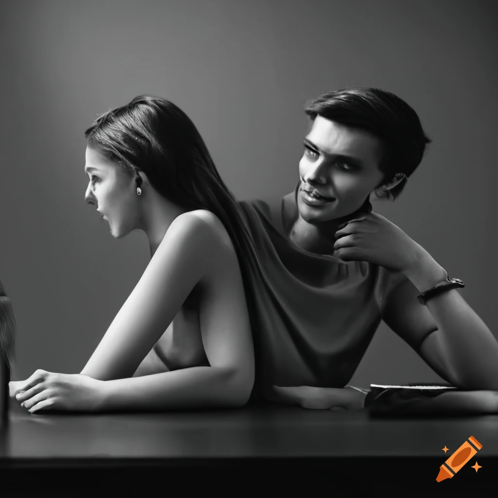 Two people having a friendly conversation