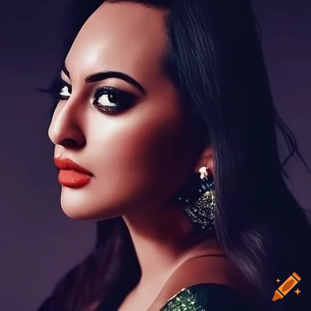 fierce-expression-of-sonakshi-sinha-on-craiyon