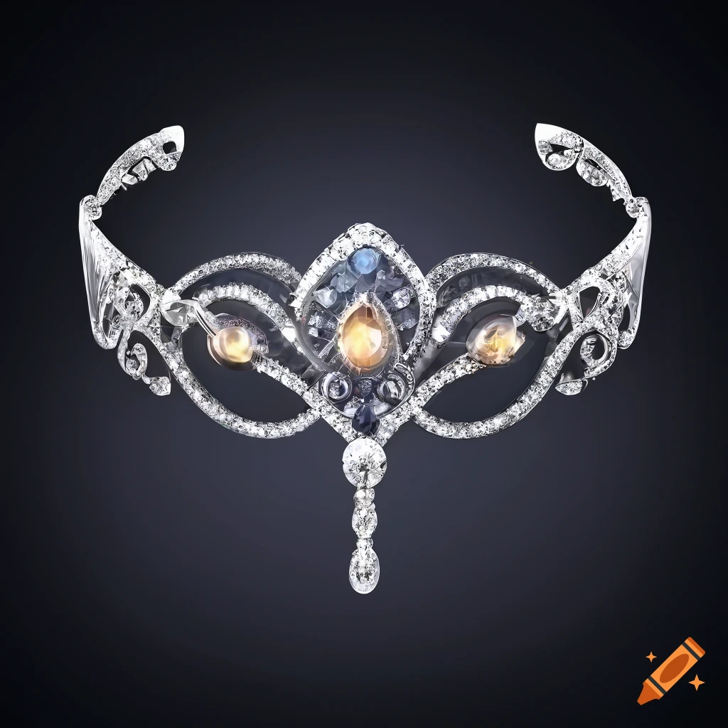 Unique Circlet - Wide Band W/Red And Blue Stones - Cloak & Dagger Creations