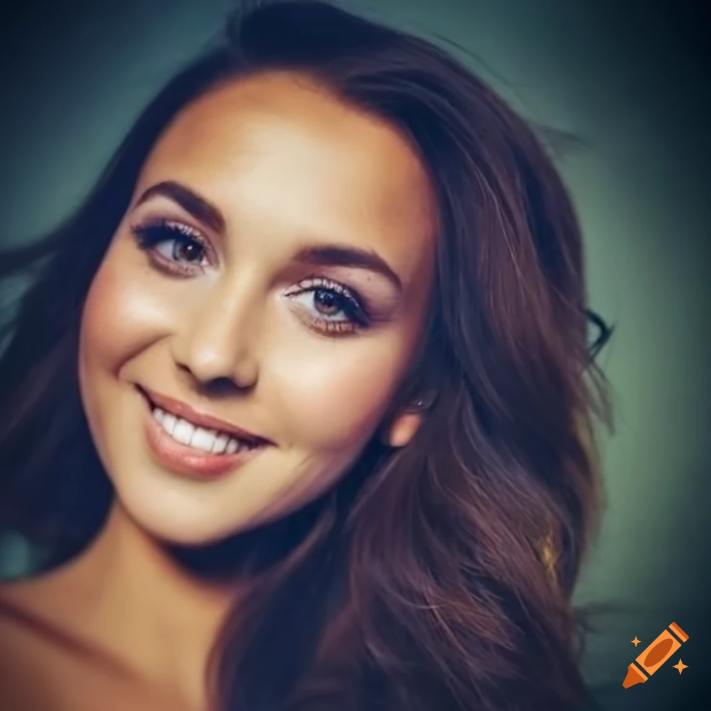 Close-up beauty selfie with bokeh jungle background