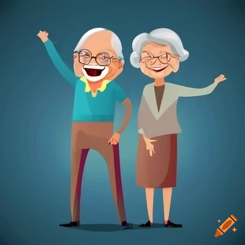 illustration-of-joyful-elderly-people-with-a-translucent-background-on