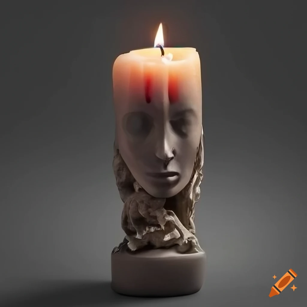 Art sculpture candle design on Craiyon
