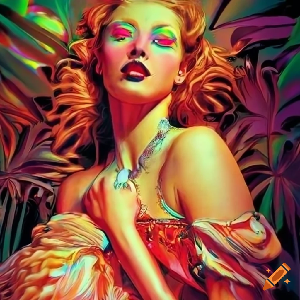 Sensational tropical graphic novel illustration with rich detail and