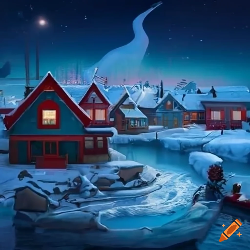 north-pole-town-on-craiyon