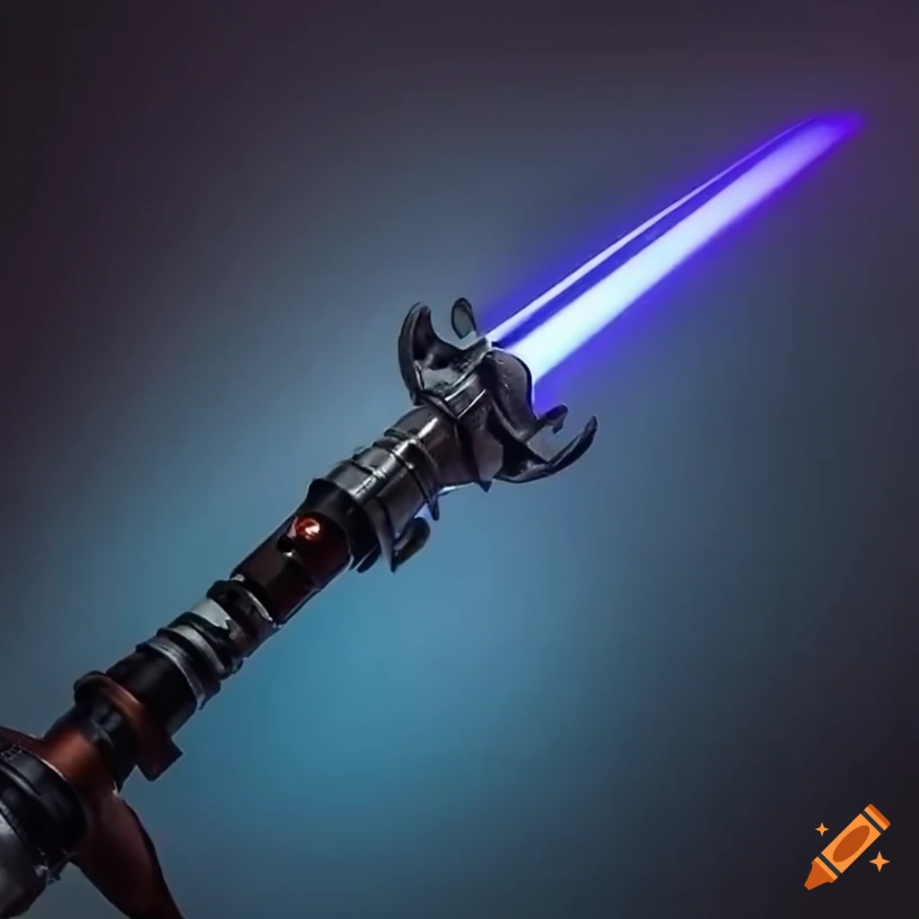 Lightsaber hilt with medieval crossguard on Craiyon