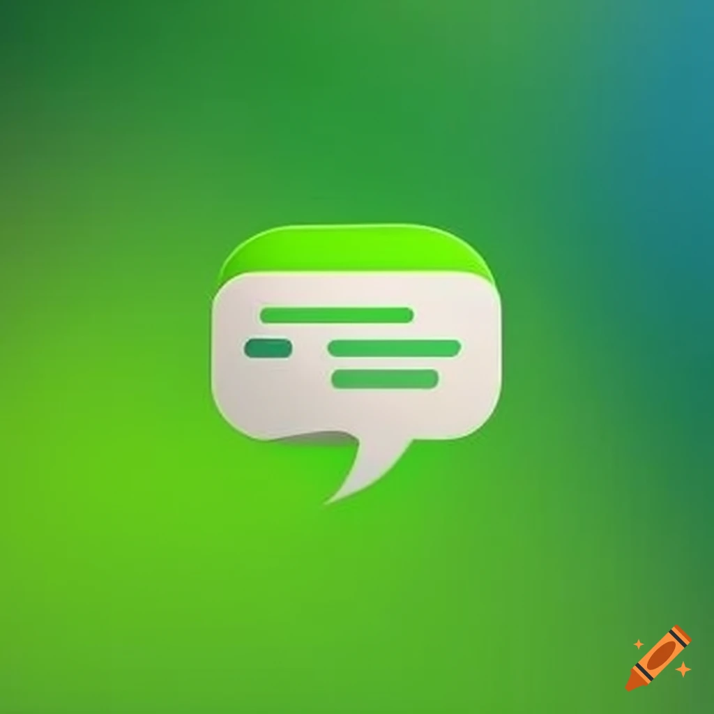 Green chat app logo on craiyon