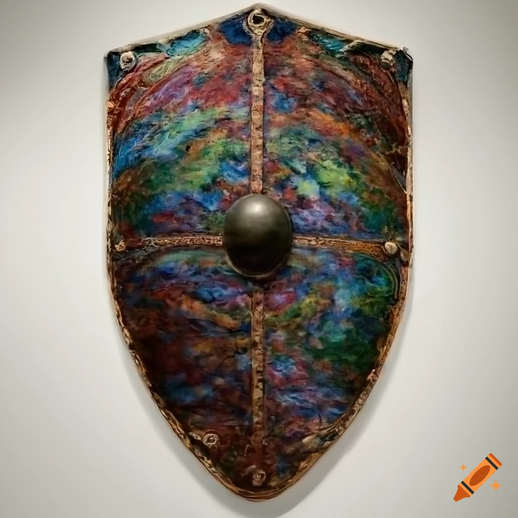 Viking shield in landscape painting on Craiyon