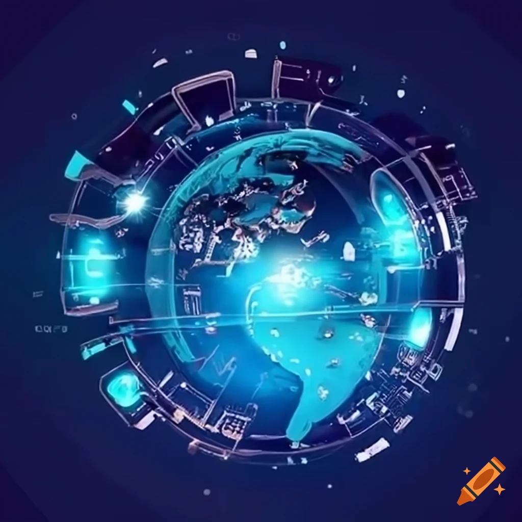 Futuristic 2024 e-commerce scene with AR/VR shopping, AI-driven recommendations, drone deliveries, eco-friendly practices, and advanced cybersecurity