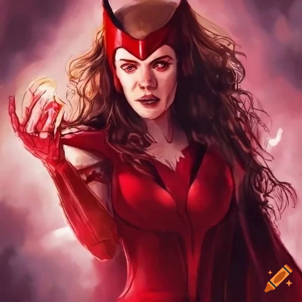 Scarlet Witch in end of the world sketch art