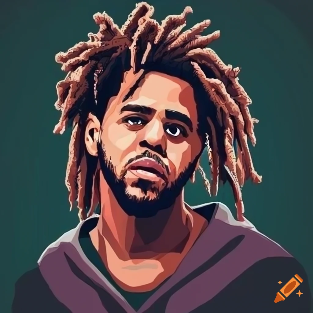 Vector art image of j cole on Craiyon