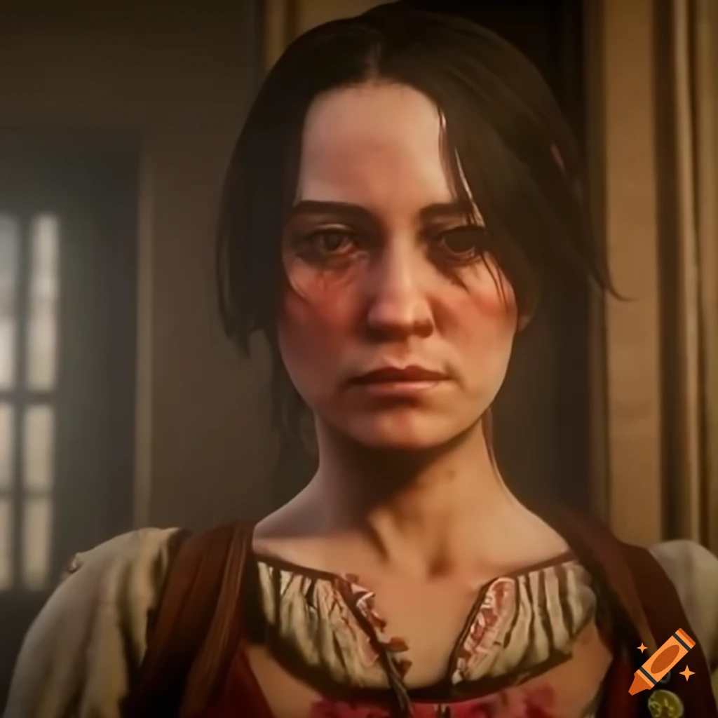 Lily gladstone in red dead redemption 2 on Craiyon