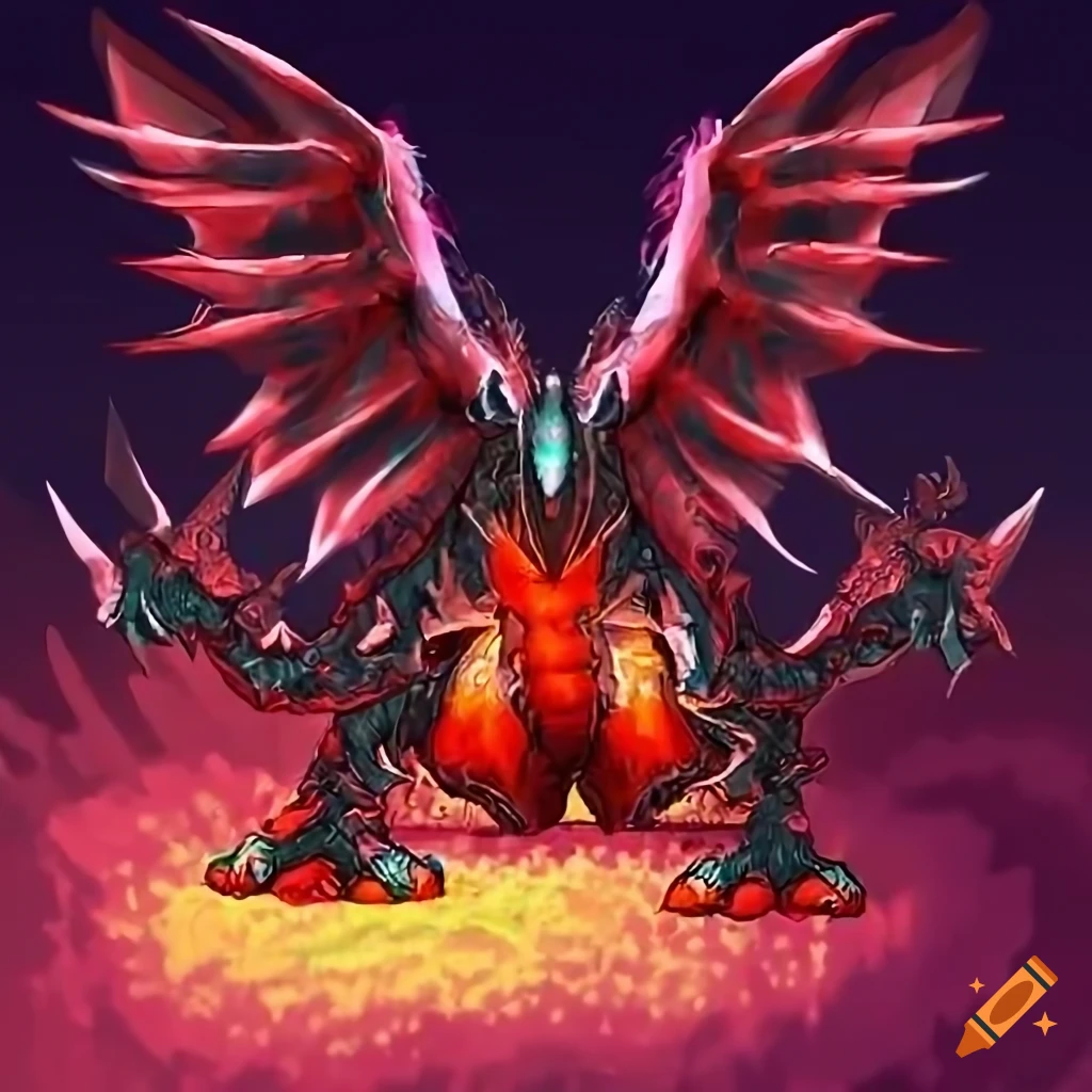 Drawing in the style of the Terraria video game featuring a huge black  dragon with red eyes and wings on Craiyon, image size:1024x1024