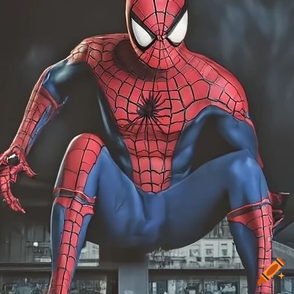 Spiderman and venom characters on Craiyon