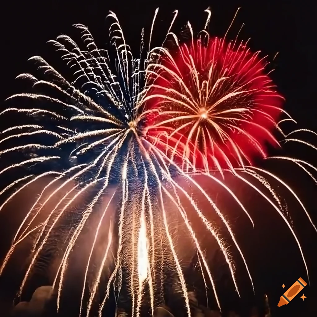 Colorful firework show on Craiyon