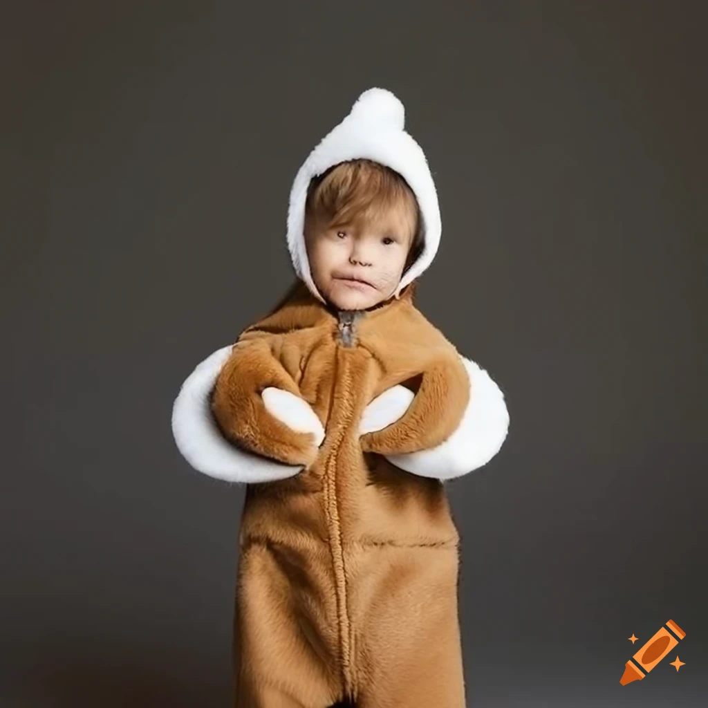 child-in-a-caramel-brown-dog-plush-costume-with-zipper-and-white-oval