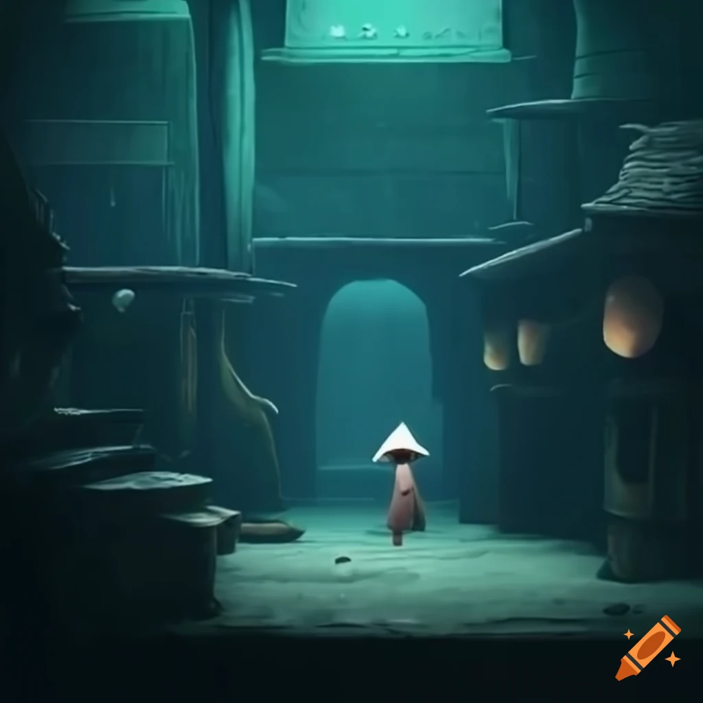 Postcard advertising the Maw, a massive submarine resort from Little Nightmares game