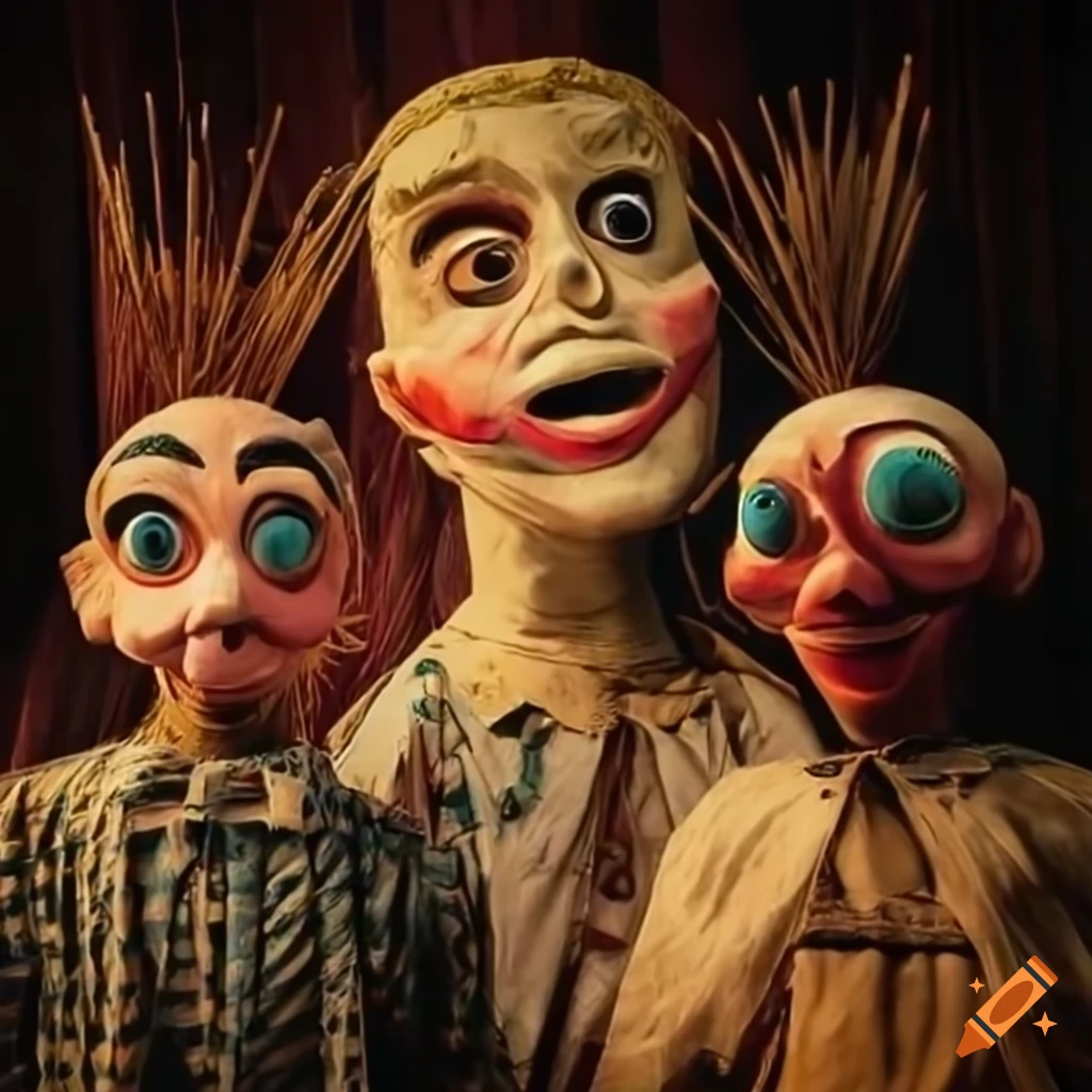 Weird amusement park with giant puppets in the 1920s on Craiyon