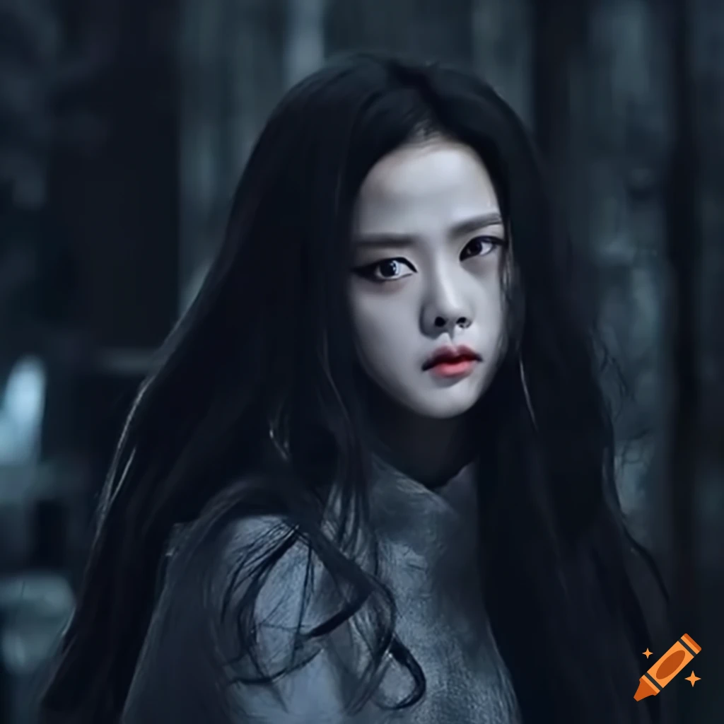 Blackpink Jisoo reimagined as a Tim Burton character