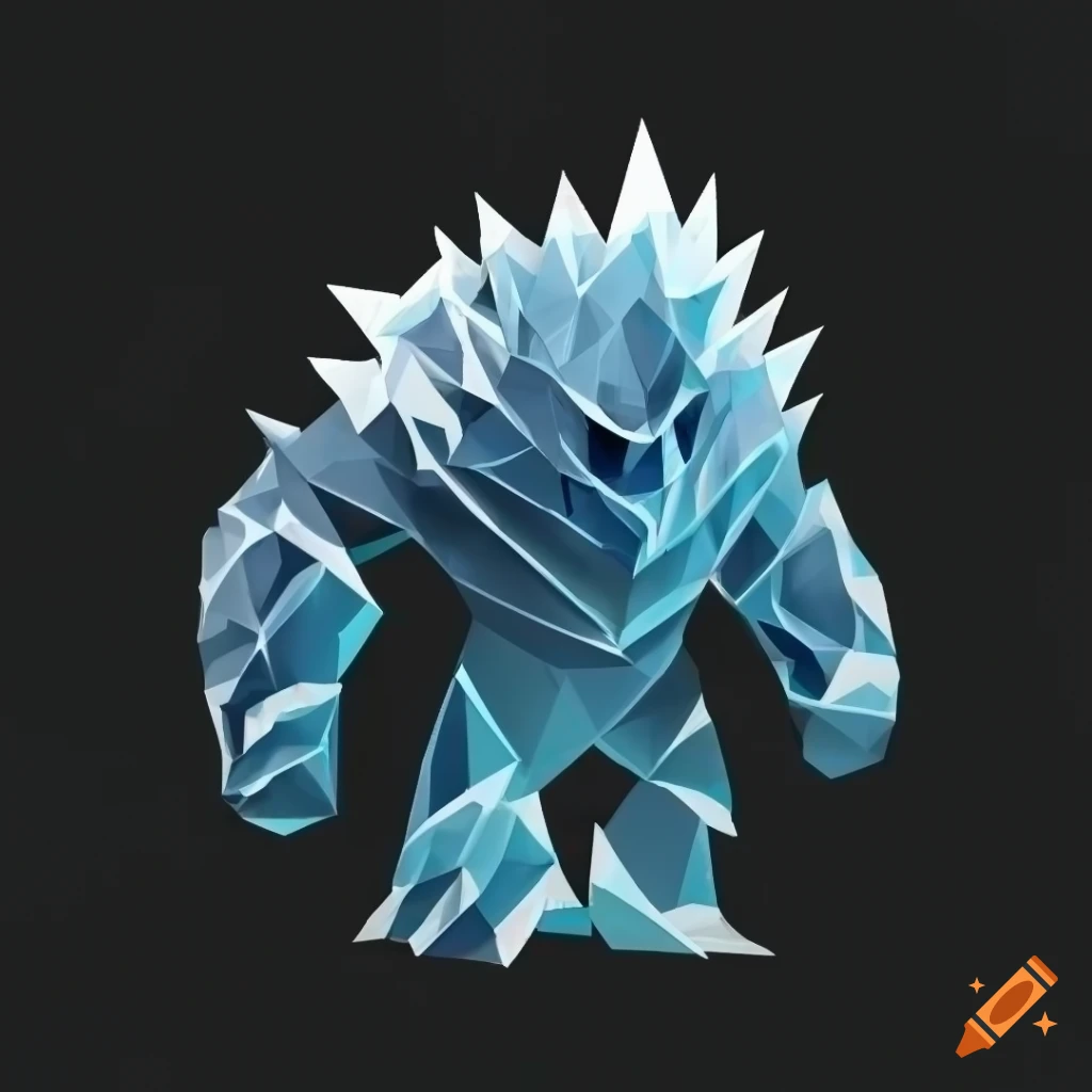 Ice elemental low poly logo
