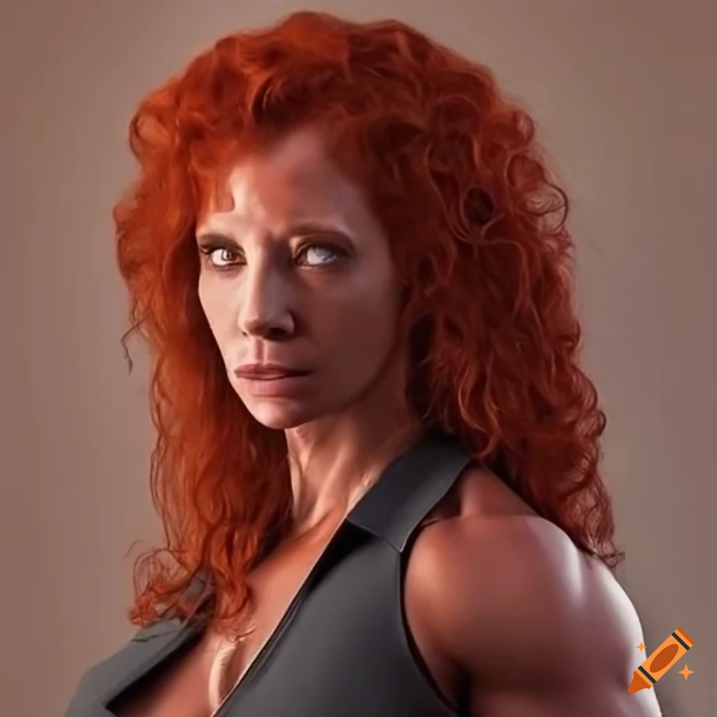 Muscular mature redheaded actress named marceline ann williams on Craiyon