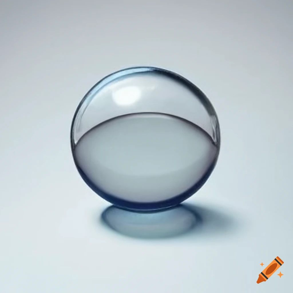 Clear translucent glass eye