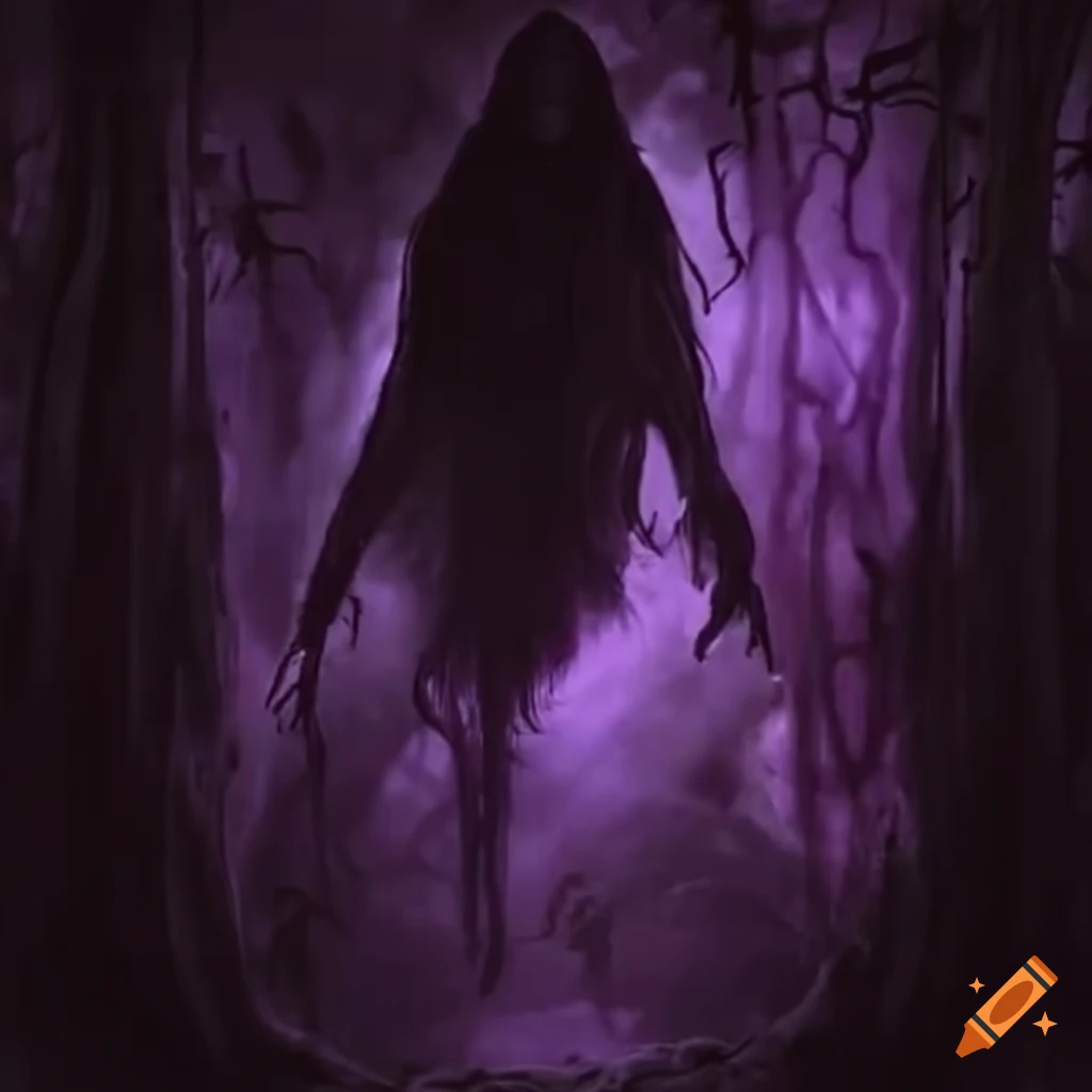 Dark spirit oozing with purple ichor