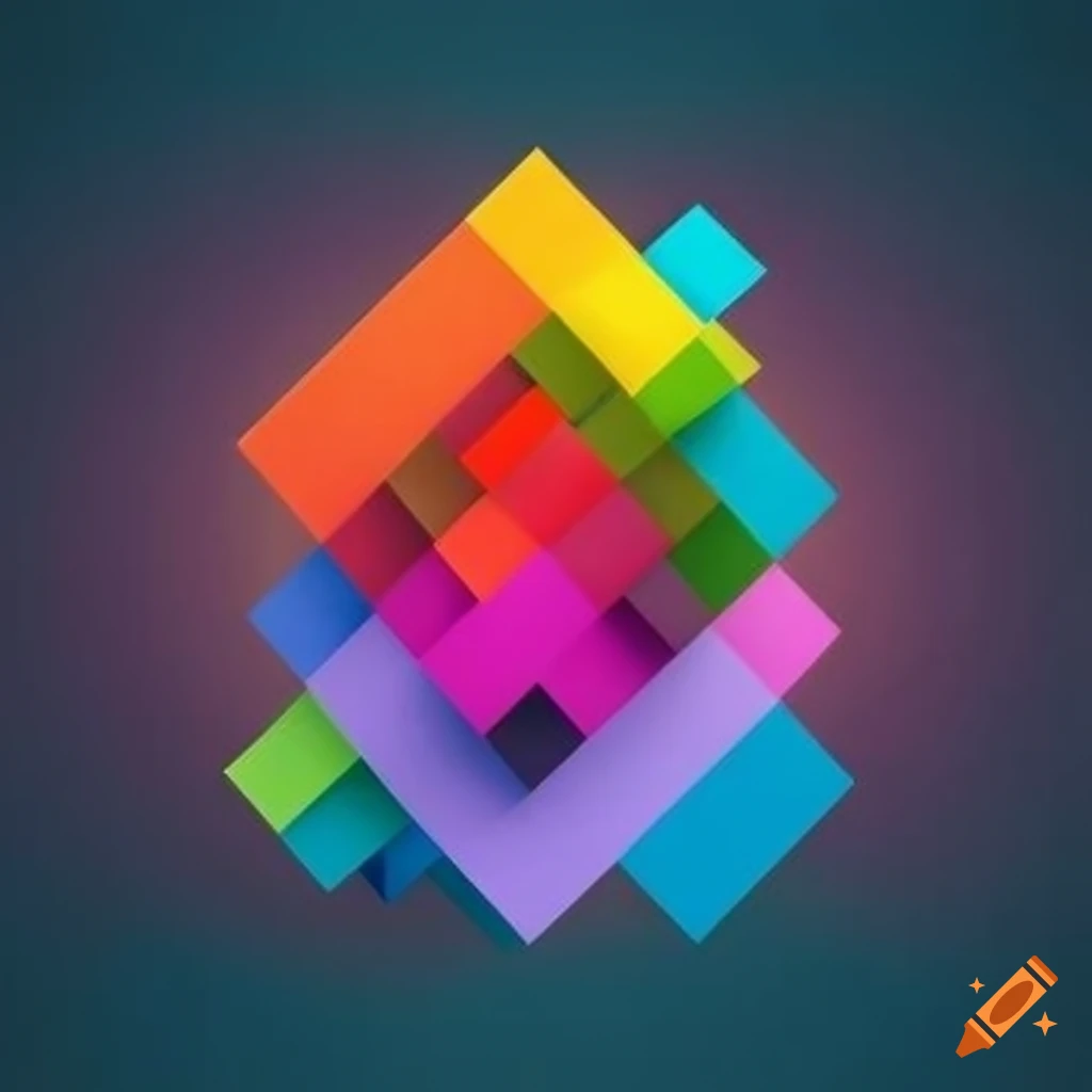 Minimalist geometric design with vibrant, contrasting colors and cultural reference