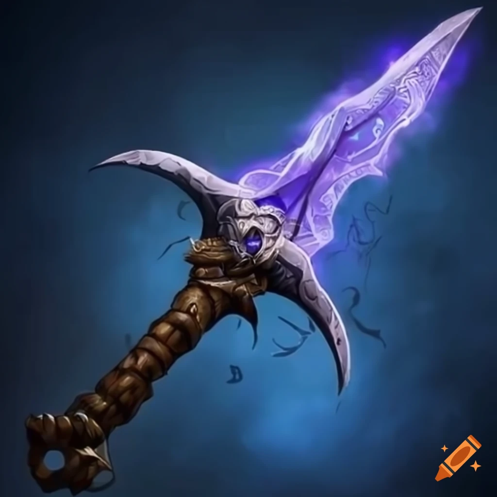 Sword with an ethereal energy blade, dnd magic item on Craiyon