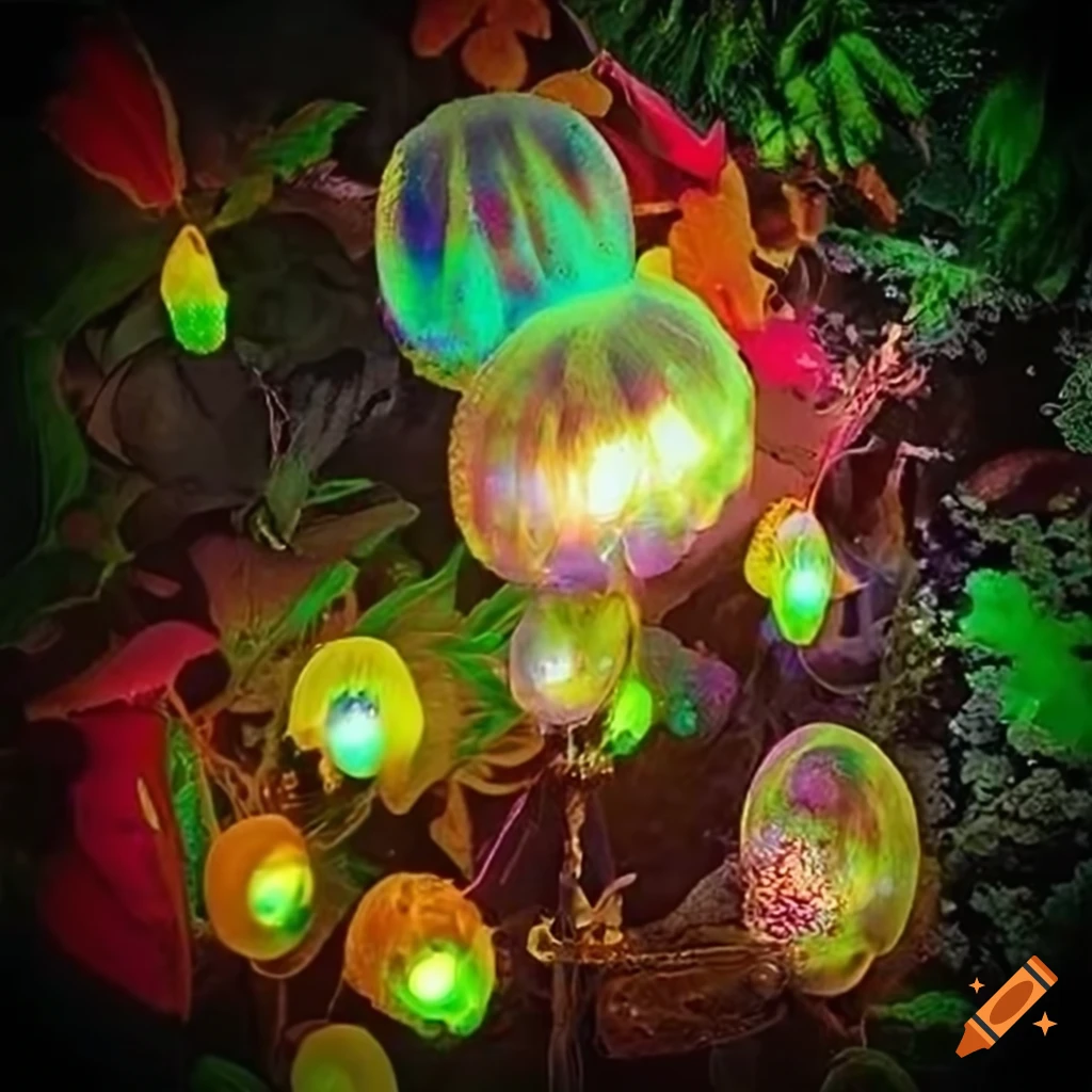 Enchanted fairy forests and neon rainforests aglow with vibrant lights ...