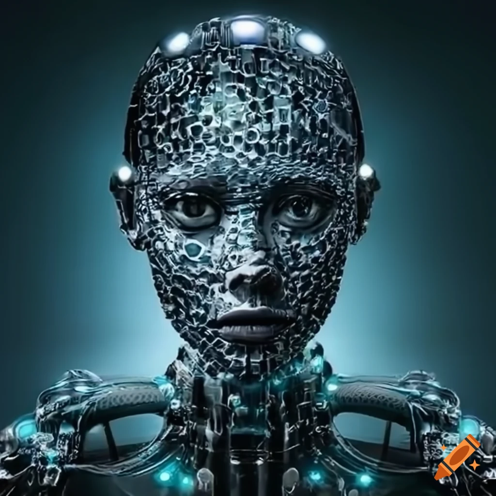 Humanoid robot representing artificial intelligence on Craiyon