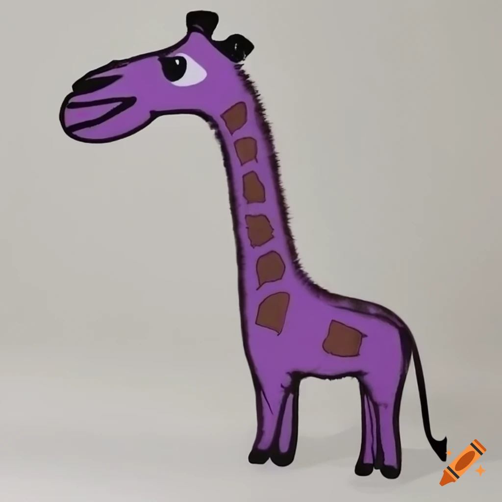 Purple giraffes on Craiyon