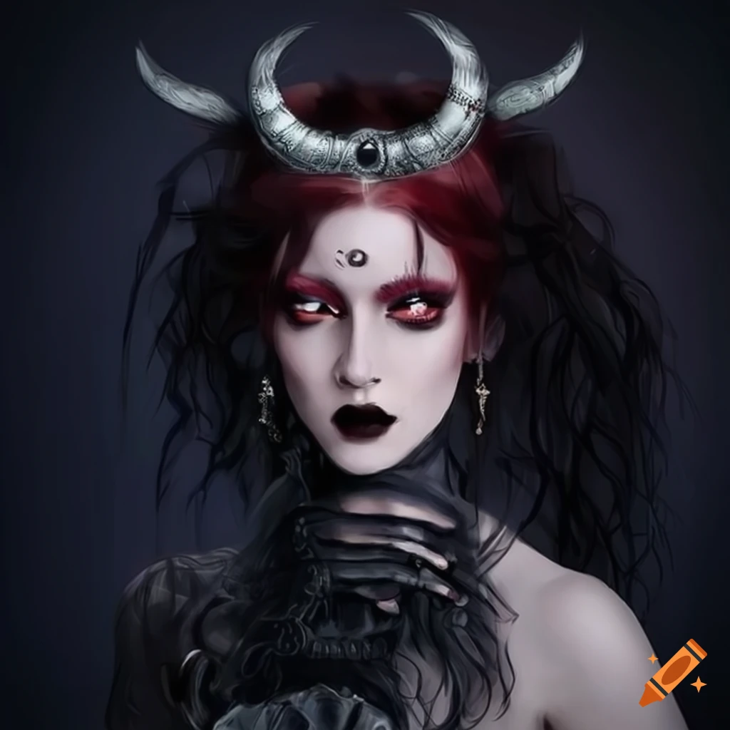 Renaissance devil goddess in gothic style on Craiyon