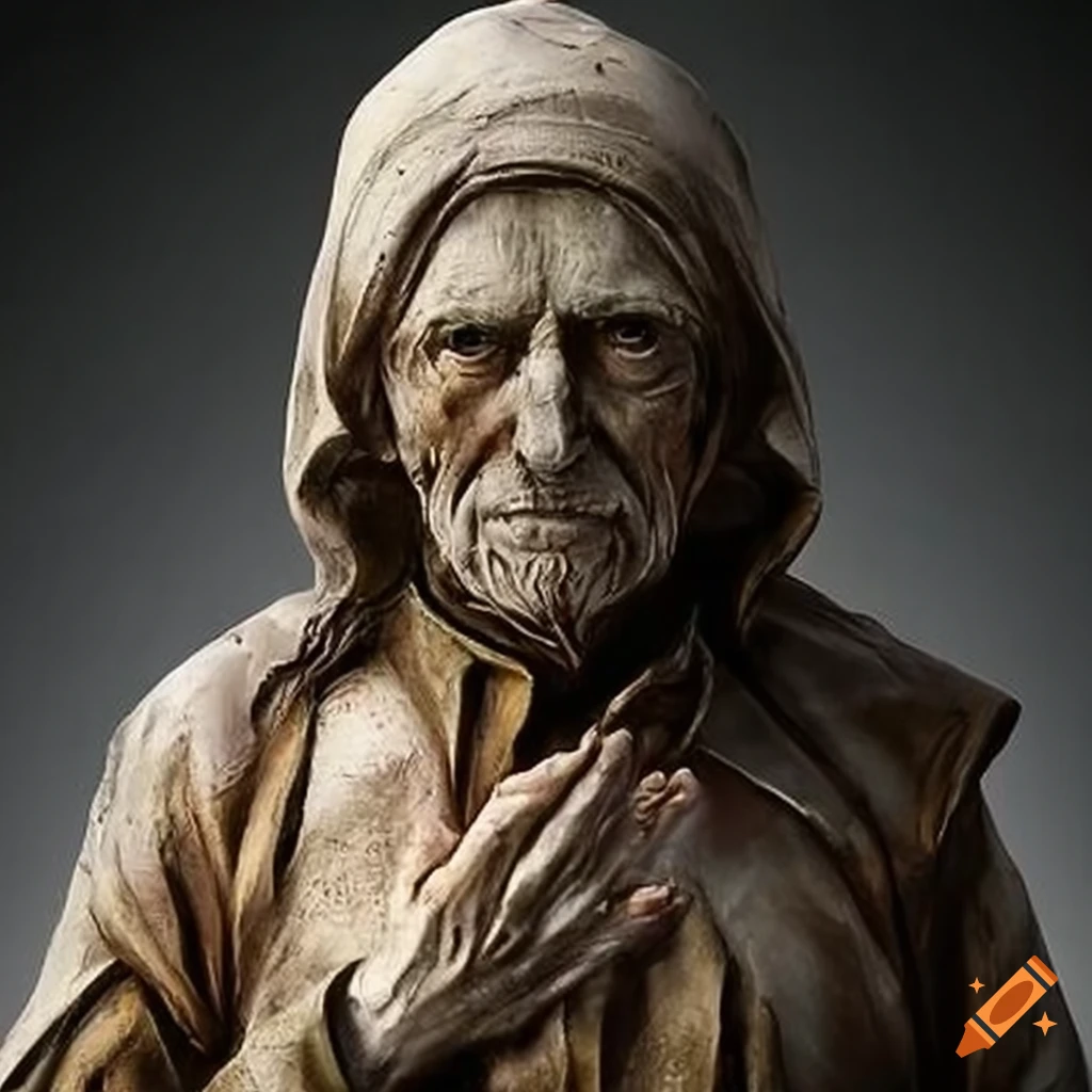 Fantasy scholar statue come to life on Craiyon