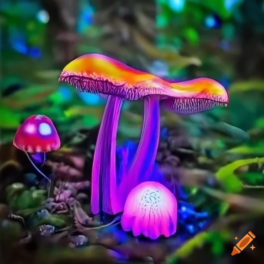 Fairy forests and neon rainforests with vibrant lights and animated ...