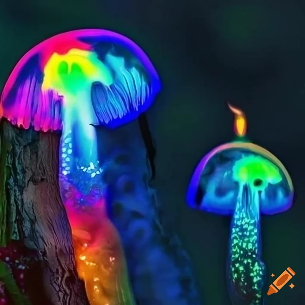 Fantasy meets reality with vibrant neon rainforests and glowing fungus ...